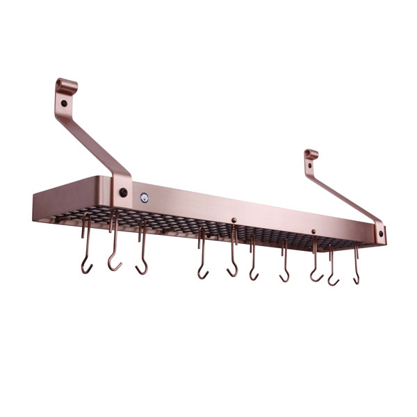 Enclume Handcrafted Brushed Copper Wall Mounted Pot Rack Perigold